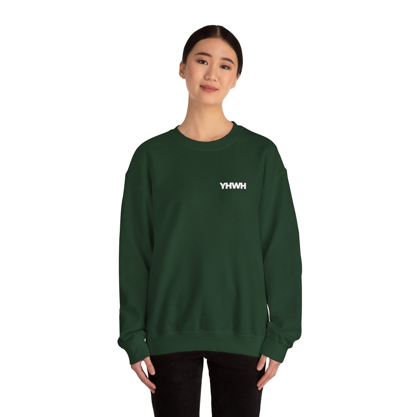 YHWH Crewneck Sweatshirt | Minimal Christian Apparel | The Good News Co.