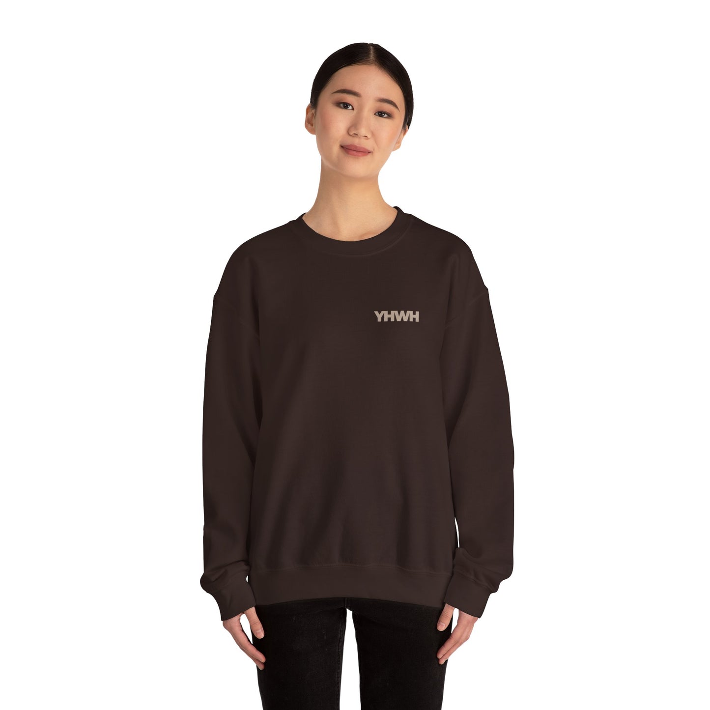 YHWH Crewneck Sweatshirt | Minimal Christian Apparel | The Good News Co.