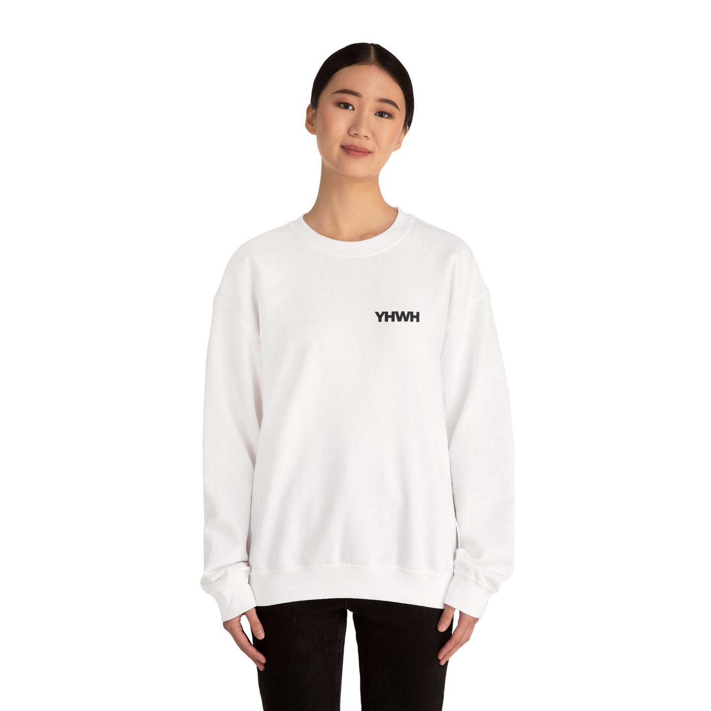 YHWH Crewneck Sweatshirt | Minimal Christian Apparel | The Good News Co.