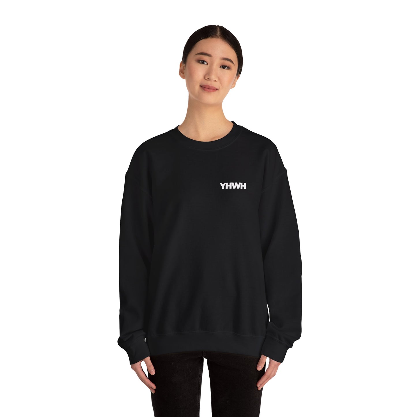YHWH Crewneck Sweatshirt | Minimal Christian Apparel | The Good News Co.