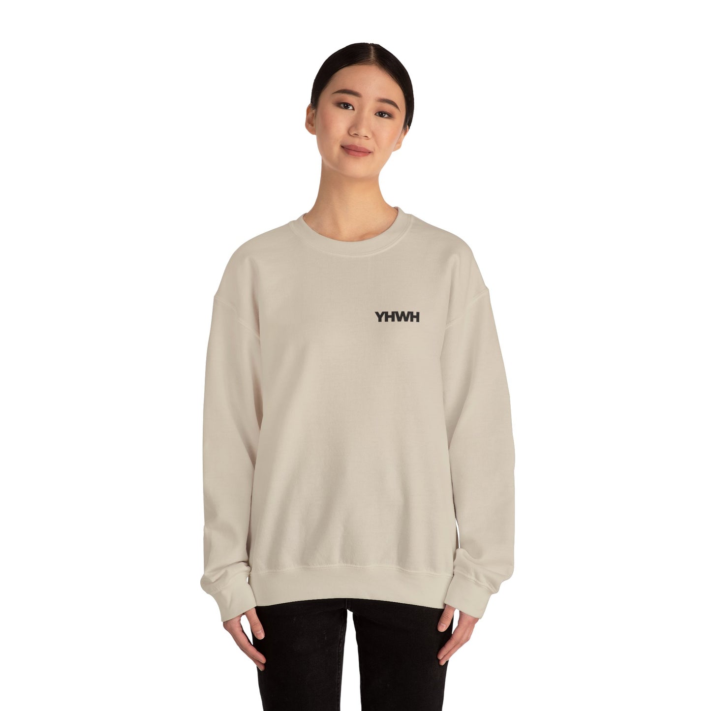 YHWH Crewneck Sweatshirt | Minimal Christian Apparel | The Good News Co.