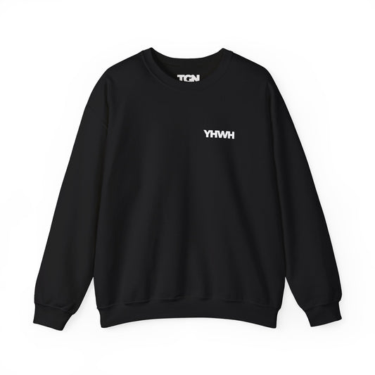 YHWH Crewneck Sweatshirt | Minimal Christian Apparel | The Good News Co.