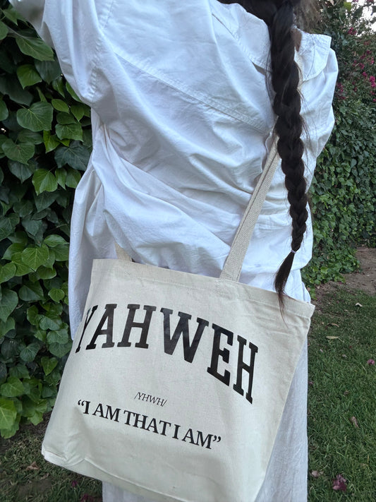 YAHWEH messenger tote bag , book bag